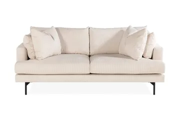 Menard 3-sits Djup Manchestersoffa, Beige