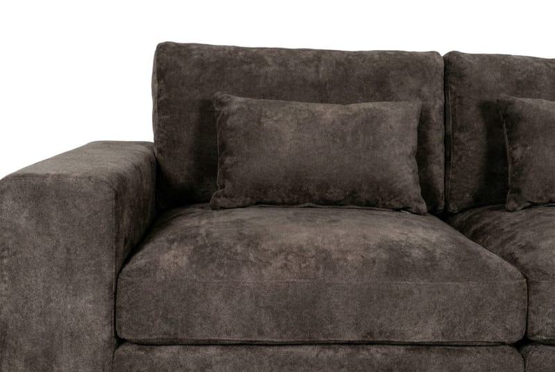Dubai 2-sits soffa Extra Djup i Chenille - Mörkbrun - Products - Möbler - Soffa - Modulsoffa - Komplett modulsoffa