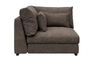 Dubai Hörnmodul i Tyg Extra Djup - Mörkbrun - Products - Möbler - Soffa - Modulsoffa - Hörnmodul