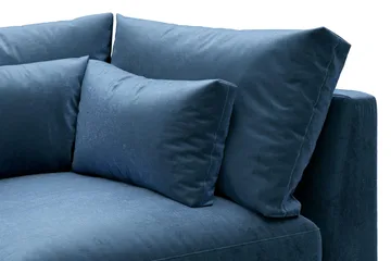 Dubai Hörnmodul Sammet Extra Djup - Blå - Products - Möbler - Soffa - Modulsoffa - Hörnmodul