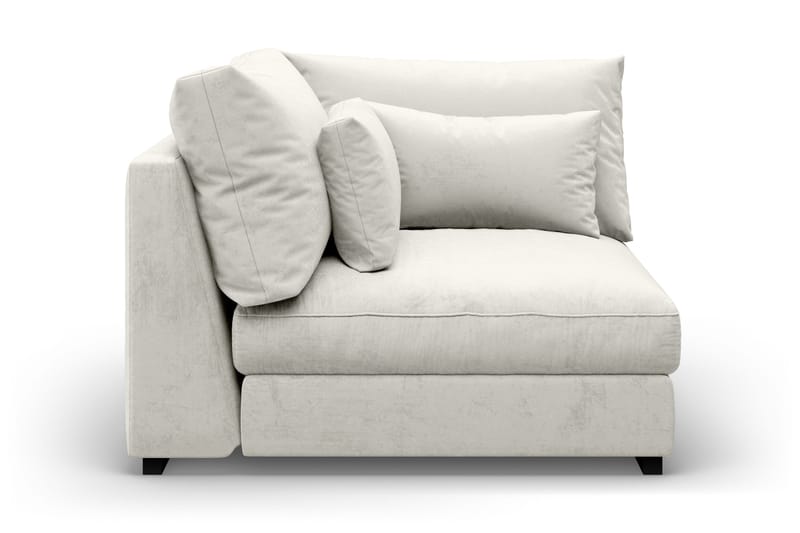 Dubai Hörnmodul Sammet Extra Djup - Vit - Products - Möbler - Soffa - Modulsoffa - Hörnmodul