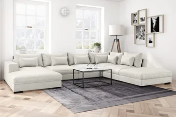 Dubai Hörnmodul Sammet - Vit - Products - Möbler - Soffa - Modulsoffa - Hörnmodul