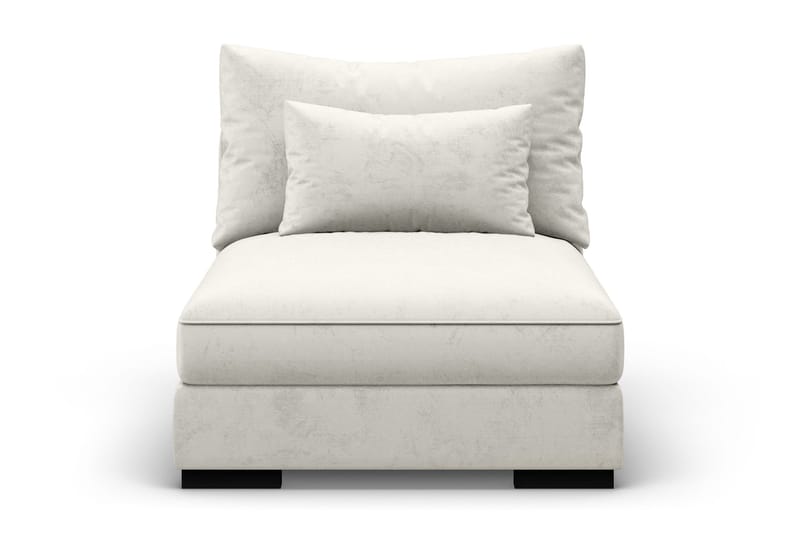 Dubai Mittmodul Sammet Extra Djup - Vit - Products - Möbler - Soffa - Modulsoffa - Mittmodul