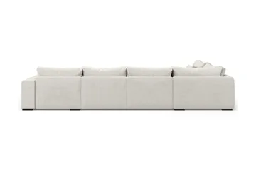 Dubai U-modulsoffa med Divan Höger Sammet Extra Djup - Vit - Products - Möbler - Soffa - Modulsoffa - Komplett modulsoffa