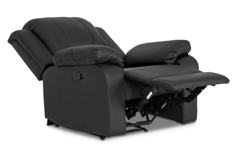 Norbo Soffgrupp 3-sits+Fåtölj Konstläder - Svart - Products - Möbler - Soffa - Soffgrupp