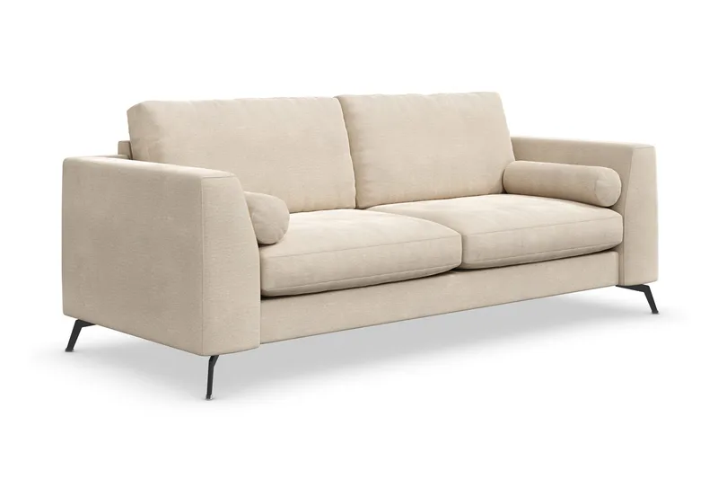 Ocean Lyx 3-sits Sammetssoffa - Beige - Products - Möbler - Soffa - Sammetssoffa