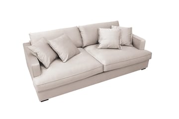 Rossita Lyx 2,5-sits Extra djup Soffa i Sammet - Beige - Products - Möbler - Soffa - 3 sits soffa