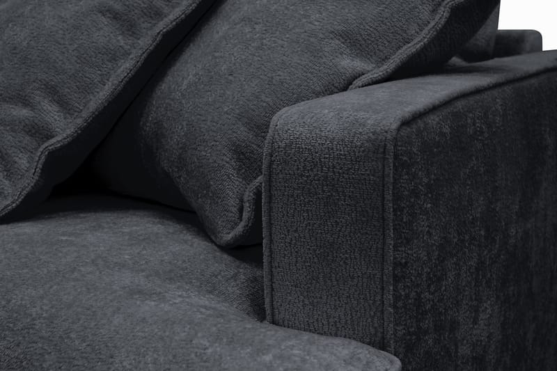 Rossita Lyx 3-sits Extra djup Soffa i Chenille - Svart - Products - Möbler - Soffa - 3 sits soffa