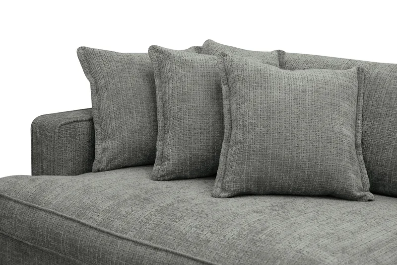 Rossita Lyx 4-sits Extra djup Soffa i Chenille - Grå - Products - Möbler - Soffa - 4 sits soffa