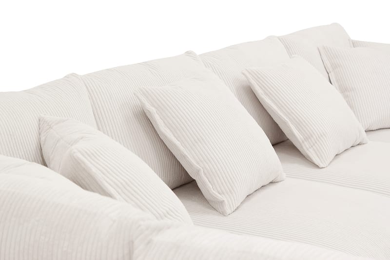 Rossita Lyx 5-sits Högervänd U-formad Extra djup Soffa med Divan och Schäslong i Manchester - Naturvit - Products - Möbler - Soffa - U-soffa