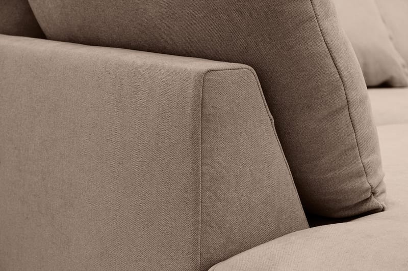 Rossita Lyx 5-sits Högervänd U-formad Extra djup Soffa med Divan och Schäslong i Tyg - Mörkbrun - Products - Möbler - Soffa - U-soffa