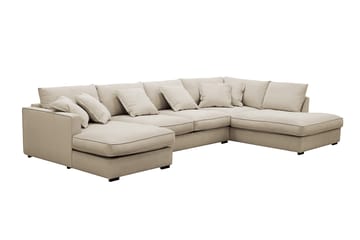 Rossita Lyx 5-sits Vänstervänd U-formad Extra djup Soffa med Divan och Schäslong i Manchester - Kräm - Products - Möbler - Soffa - U-soffa