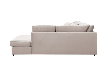 Rossita Lyx 5-sits Vänstervänd U-formad Extra djup Soffa med Divan och Schäslong i Sammet - Beige - Products - Möbler - Soffa - Sammetssoffa