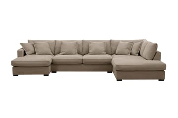 Rossita Lyx 5-sits Vänstervänd U-formad Extra djup Soffa med Divan och Schäslong i Tyg