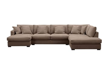 Rossita Lyx 5-sits Vänstervänd U-formad Extra djup Soffa med Divan och Schäslong i Tyg