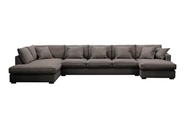 Rossita Lyx 6-sits Högervänd U-formad Extra djup Soffa med Divan och Schäslong i Manchester - Brun - Products - Möbler - Soffa - U-soffa