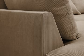 Rossita Lyx 6-sits Högervänd U-formad Extra djup Soffa med Divan och Schäslong i Manchester - Ljusbrun - Products - Möbler - Soffa - U-soffa