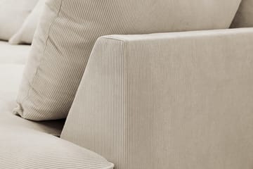 Rossita Lyx 6-sits Vänstervänd U-formad Extra djup Soffa med Divan och Schäslong i Manchester - Kräm - Products - Möbler - Soffa - U-soffa