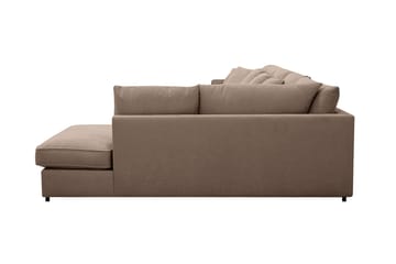 Rossita Lyx 6-sits Vänstervänd U-formad Extra djup Soffa med Divan och Schäslong i Tyg - Mörkbrun - Products - Möbler - Soffa - U-soffa