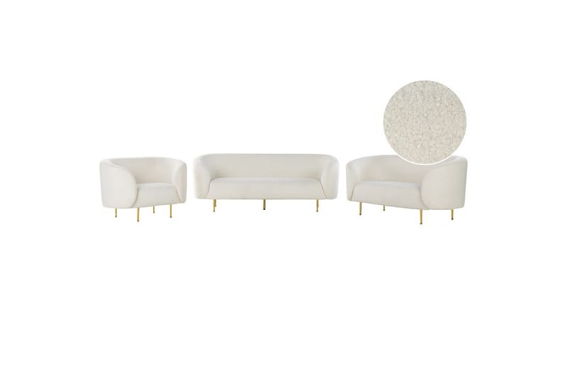 6-sits Soffgrupp Loen Vit - Vit - Products - Möbler - Soffa - Soffgrupp - Soffgrupp 3 2 1