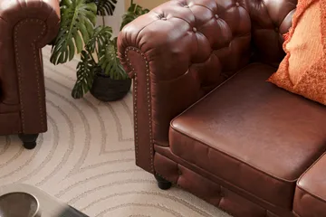 Chesterfield Lyx Soffgrupp 3-sits + 2-sits - Brun - Products - Möbler - Soffa - Soffgrupp - Chesterfield soffgrupp