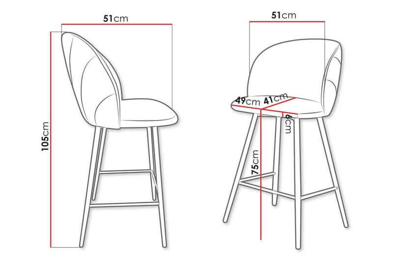 Aikka Barstol 105 cm - Grå - Products - Möbler - Fåtölj & stolar - Barstol & barpall