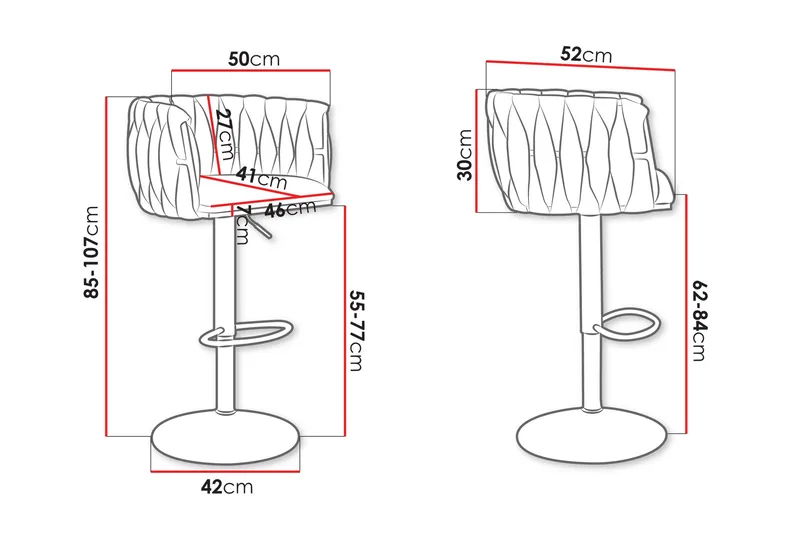 Aikka Barstol 107 cm - Beige - Products - Möbler - Fåtölj & stolar - Barstol & barpall