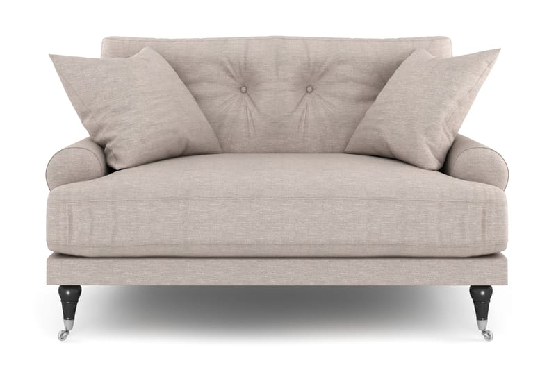Andrew Loveseat - Beige/Krom - Products - Möbler - Fåtölj & stolar - Fåtölj