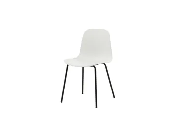 Arctic Matstol - Vit/Svart - Products - Möbler - Fåtölj & stolar - Matstol & köksstol