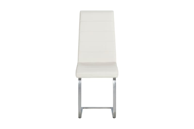 Cibus Matstol Konstläder - Vit/Krom - Products - Möbler - Fåtölj & stolar - Matstol & köksstol