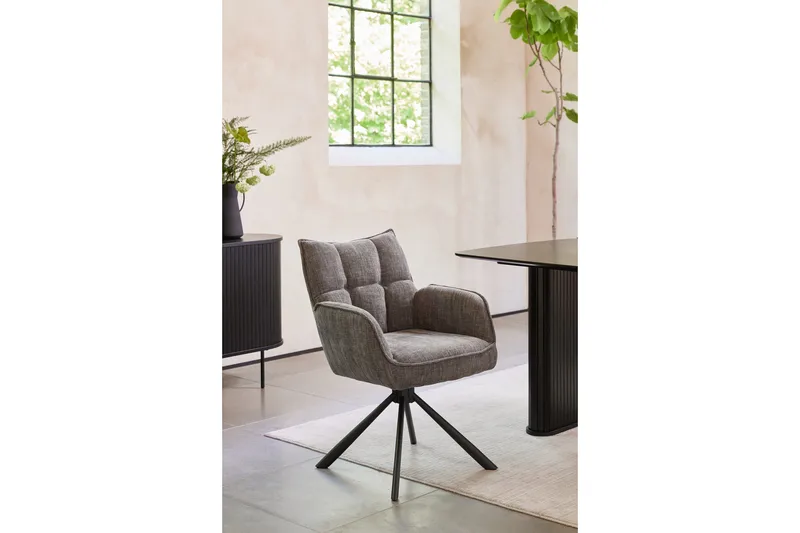 Demetrius Karmstol - Antracit - Products - Möbler - Fåtölj & stolar - Karmstol