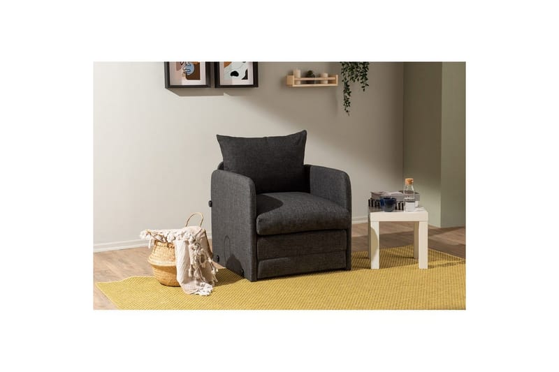 1-sits bäddsoffa Rubby Mörkgrå - Mörkgrå - Products - Möbler - Fåtölj & stolar - Fåtölj - Bäddfåtölj