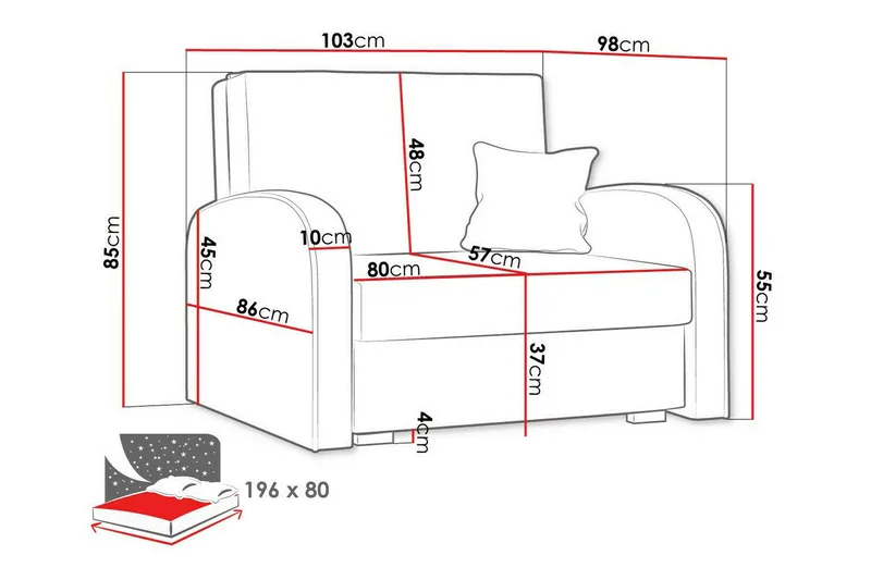 Denegal Bäddfåtölj blue - Products - Möbler - Fåtölj & stolar - Fåtölj - Bäddfåtölj