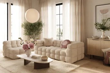 Elise Bubblig Fåtölj - Beige Teddy - Products - Möbler - Fåtölj & stolar - Fåtölj - Fåtölj utan armstöd