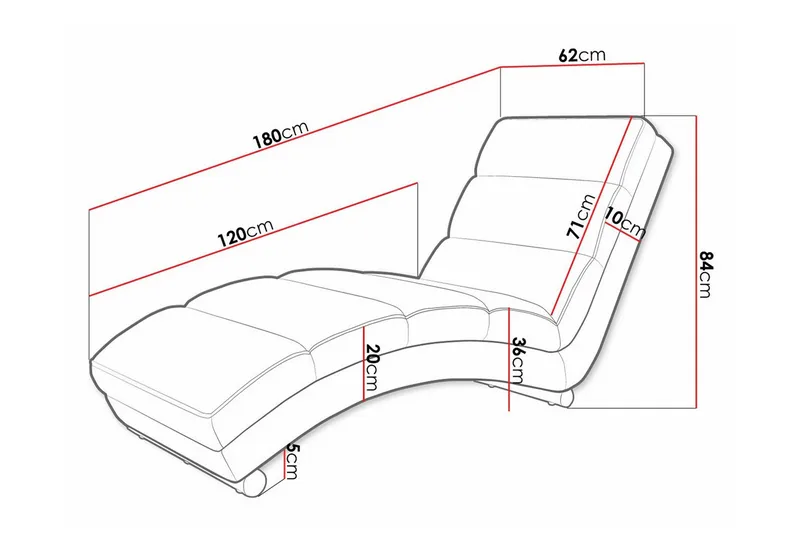 Kintore Liggfåtölj 62 cm Black - Products - Möbler - Fåtölj & stolar - Fåtölj - Liggfåtölj