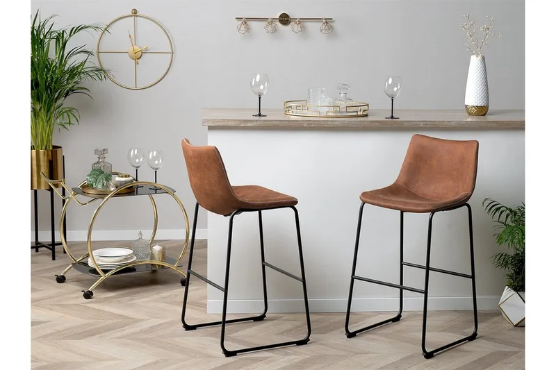 Franks Barstol 46 cm - Brun - Products - Möbler - Fåtölj & stolar - Barstol & barpall