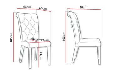Garvin Matstol - Blå/Vit - Products - Möbler - Fåtölj & stolar - Matstol & köksstol