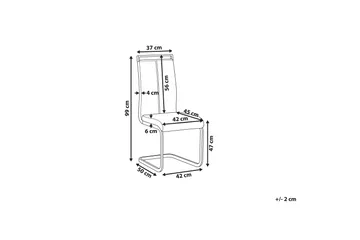 Greedin Matstol 2-pack - Konstläder/Grå - Products - M öbler - Fåtölj & stolar - Matstol & köksstol