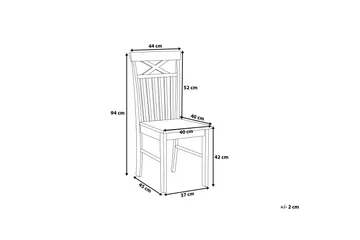 Houston Stol Set Om 2 St - Trä/Natur - Products - Möbler - Fåtölj & stolar - Matstol & köksstol