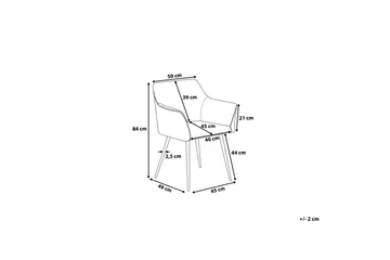 Jasmin Stol Set Om 2 St - Beige - Products - Möbler - Fåtölj & stolar - Karmstol