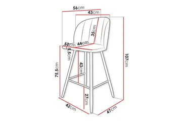 Kintore Barstol - Svart - Products - Möbler - Fåtölj & stolar - Barstol & barpall