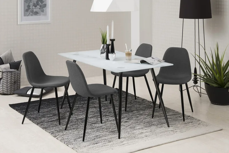 Lilyra Köksstol - Mörkgrå/Svart - Products - Möbler - Fåtölj & stolar - Matstol & köksstol