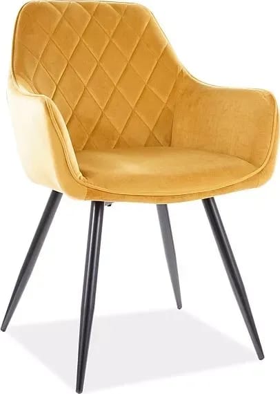 Linea matstol - Orange sammet, orange