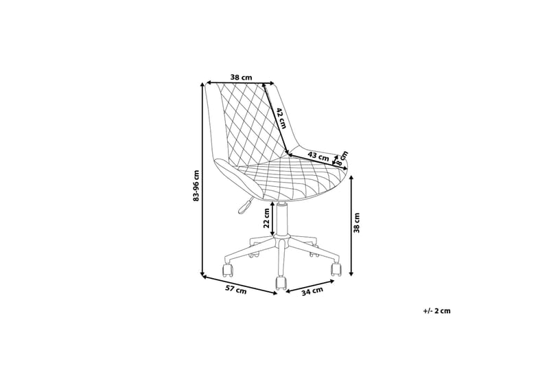 Maribel Kontorsstol - Grå - Products - Möbler - Fåtölj & stolar - Kontorsstol & skrivbordsstol