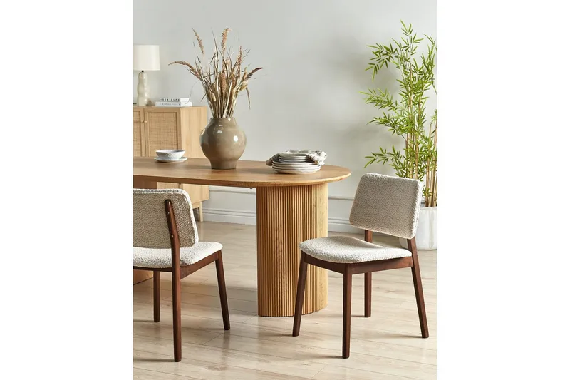 Matsalsstol Blane set om 2 Ljus Trä-Beige - Ljus Trä-Beige - Products - Möbler - Fåtölj & stolar - Matstol & köksstol