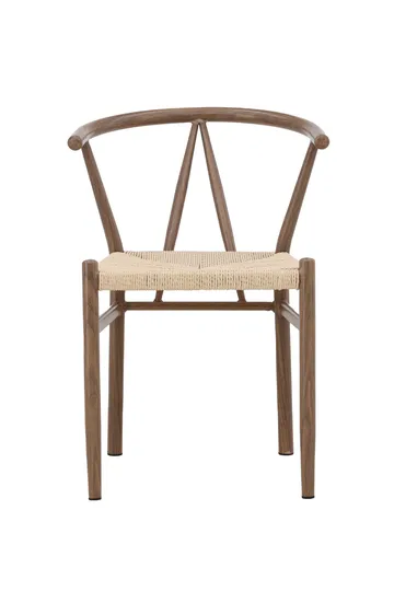 Matstol utan armstöd Peach Alfons Dining Chair - Woodlook / Nature Rope Beige - Products - Möbler - Fåtölj & stolar - Matstol & köksstol
