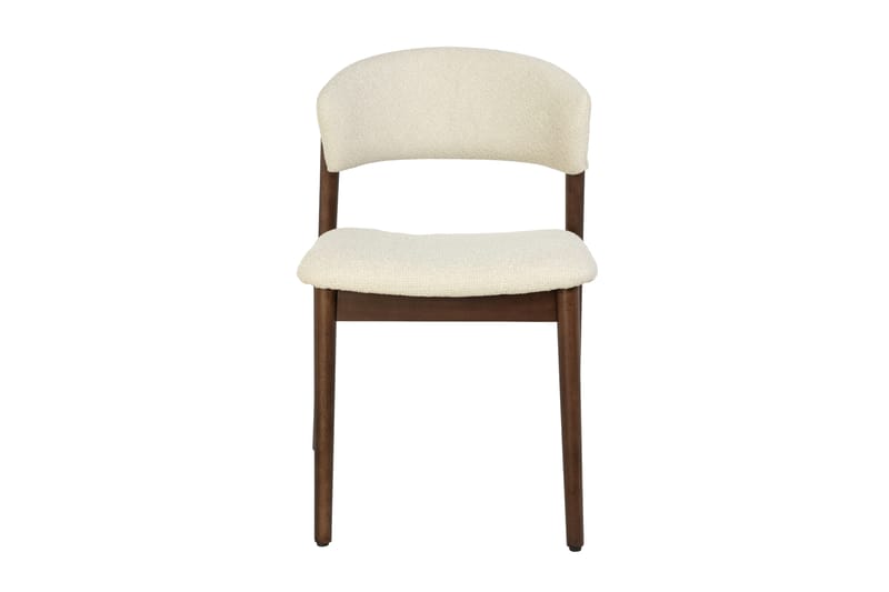 Nala Matstol i trä med tygsits - Valnöt/Beige - Products - Möbler - Fåtölj & stolar - Matstol & köksstol