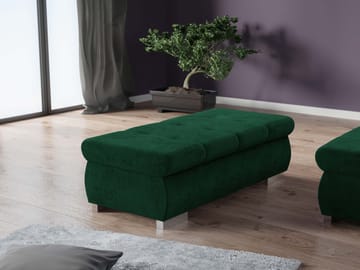 Cerys Fotpall 120 cm - Grön - Products - Möbler - Fåtölj & stolar - Pall & puff - Fotpallar