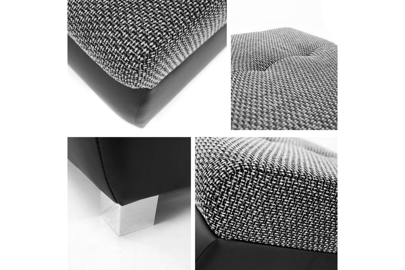 Cerys Fotpall 60 cm - Ljusgrå/Svart - Products - Möbler - Fåtölj & stolar - Pall & puff - Fotpallar