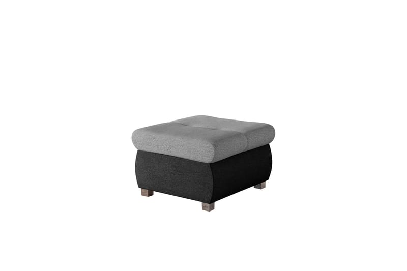 Cerys Fotpall 60 cm - Svart/Grå - Products - Möbler - Fåtölj & stolar - Pall & puff - Fotpallar